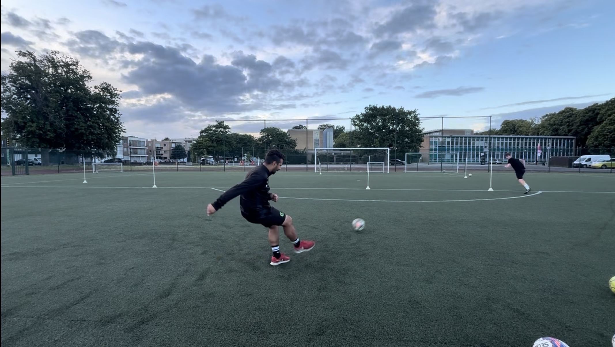 Techniektraining op het veld
